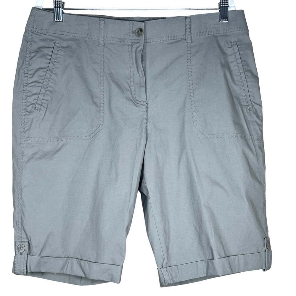 Chico’s Secret Stretch Casual Bermuda Shorts In Vetiver Chico’s 2 US 12 NWT